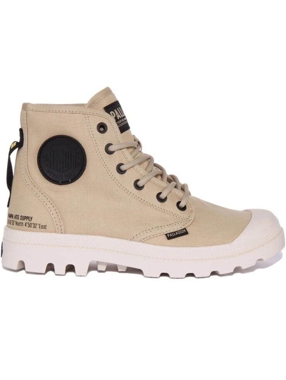 Palladium Pampa Hi HTG Unisex Vegan Approved Boot In Brown Beige Size US 8 Men